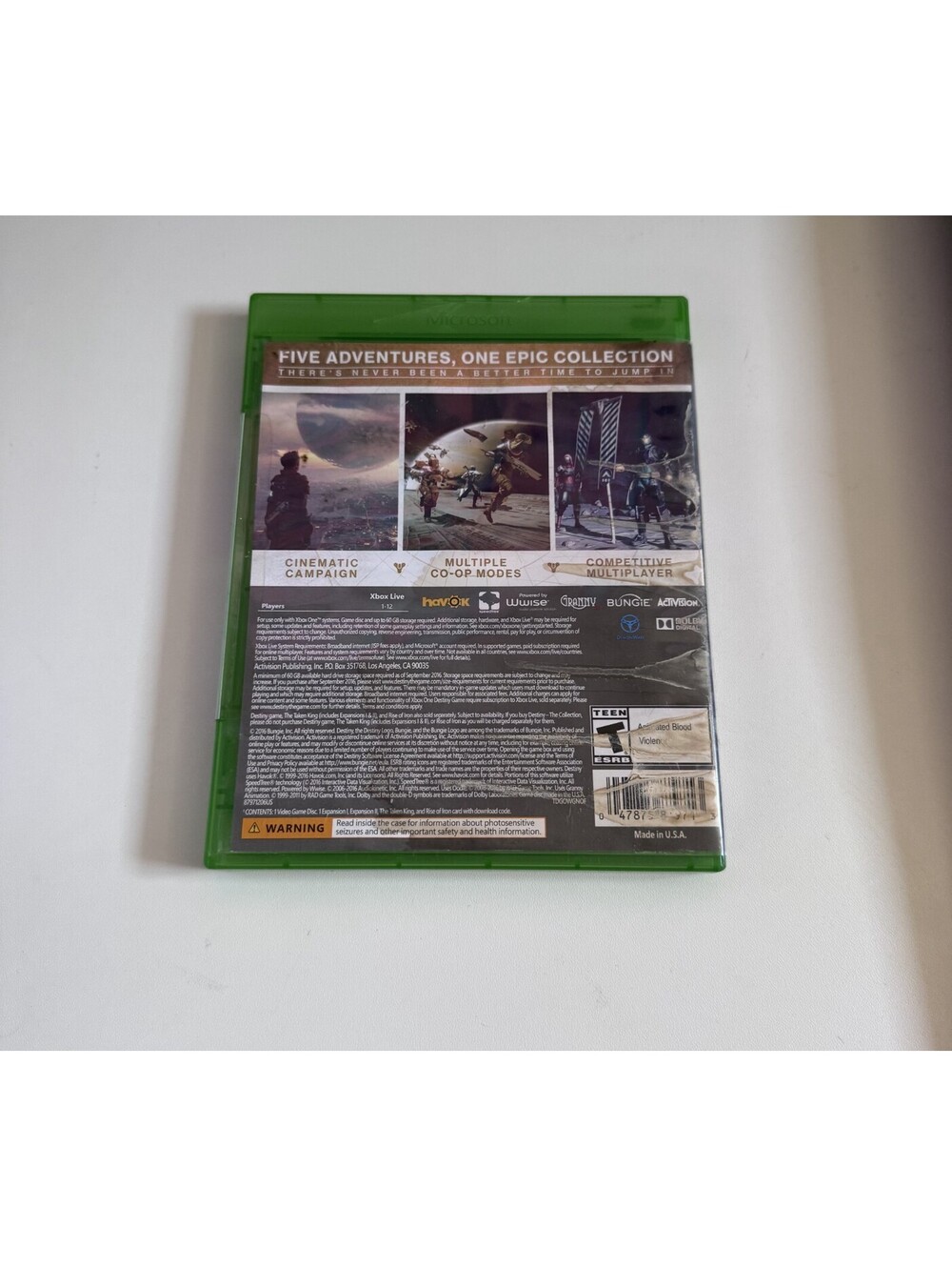 Destiny The Collection Xbox One Video Game Complete Tested - Picture 2 of 4